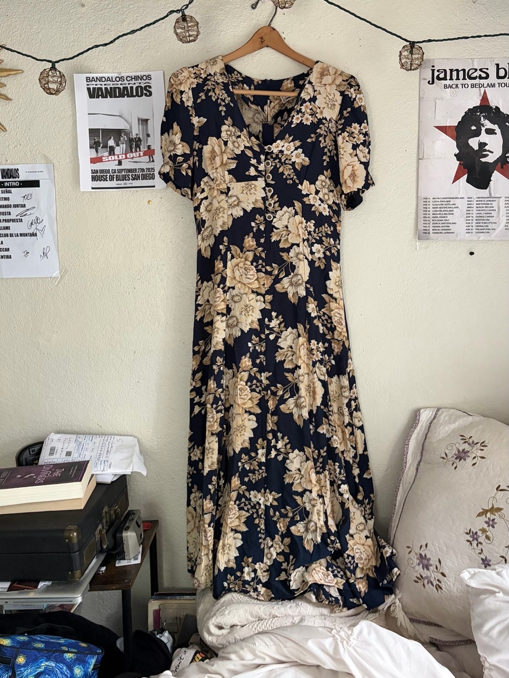 vintage floral maxi dress